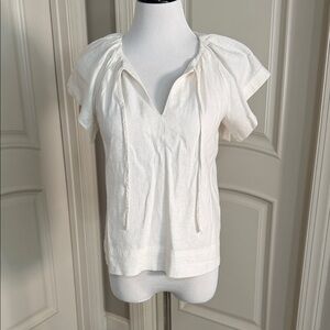 Ivory flutter sleeve Top